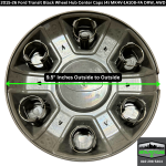 Black Wheel Cap Covers (Set of 4) - Image 4