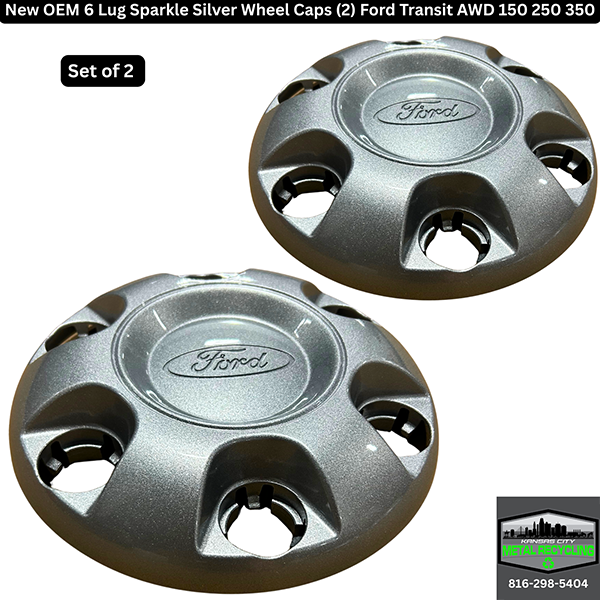 Sparkle Silver Wheel Cap Covers (Set of 2)