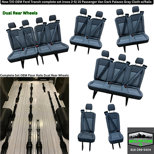 Complete Set 15 Pass Van 2-2 Back Row w/Tracks