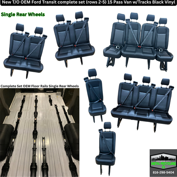 Complete Set 15 Pass Van 1-2-1 Back Row w/Tracks