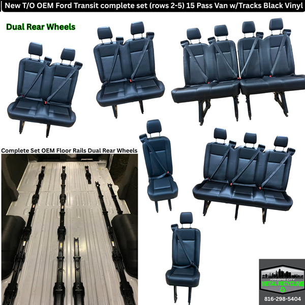 Complete Set 15 Pass Van 2-2 Back Row w/Tracks