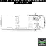 ROW KIT | FORD TRANSIT T150 ROW 3 | 3X 18" VIP SEATS - Image 3