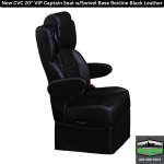 CVC 20" VIP Captain Seat (Black Leather) - Image 2
