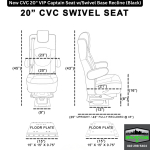 20” VIP Captain Seat with Swivel Base - Image 5