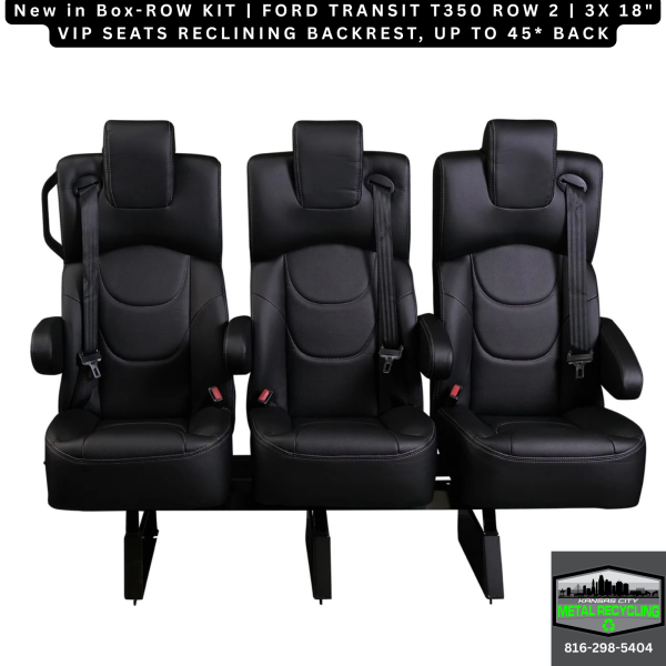 3-Passenger 18” VIP Seat Kit for Ford Transit (Row 2)