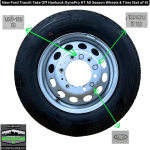 Set of 4 16" Wheels & Tires Hankook Dynapro HT 205/75R16C Transit DRW Take-Offs - Image 4